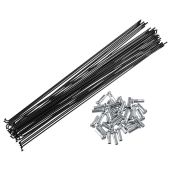 X AUTOHAUX 36 Pcs Bicycle Steel Spokes 14G Bike Spoke 290mm Length with Nipples for Most Bicycle