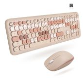 X9 Colorful Wireless Keyboard & Mouse Combo - 2.4GHz, 110 Keys, 18 Shortcuts for PC & Chrome - Cute & Functional!