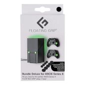 FLOATING GRIP XBOX Series X Wall Mount Kit - Deluxe Bundle with LED Light & Controller Covers