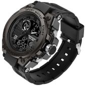 Yihou Men's Military Watch: Waterproof Tactical LED Stopwatch & Digital Analog Outdoor Sports Timepiece