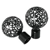 ZZLZX 2pcs Decorative Curtain Pole Ends for 22mm Rods - Stylish Drape Accessories
