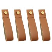 ZZLZX 4PCS Leather Wall Hooks - Stylish Towel Hangers for Bathroom, Kitchen & Bedroom