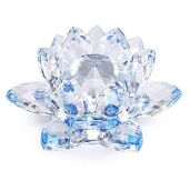 Zoogamo 3" Rainbow Crystal Lotus Flower  Glass Home Decor for Feng Shui with Clear Reflection & Gift Box