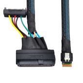 Chenyang CY SFF-8639 U.2 to Slimline SFF-8654 4i NVMe PCIe SSD Cable for Mainboard SSDs - Compatible with 750, P3600, P3700 M.2