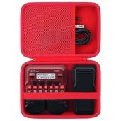 co2CREA Hard Carrying Case for Zoom FOUR Bass Guitar Multi-Effects Pedal - Durable Black Case