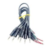 daier 6Pcs 2.5mm TRRS Male Plug to Bare Wire Audio Cable for Headphone & Earphone Repair