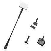 Hygger Small Fish Tank Cleaner Kit with Handle Seaweed Scraper Fishing Net Sponge Brush and Wall Brush for Easy Aquarium Cleaning
