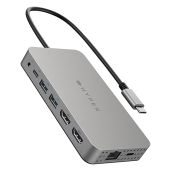 HyperDrive 4K Dual HDMI USB-C Hub for M1 MacBook: 10-in-1 Connectivity with Power Delivery & Dual 4K Support