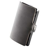 I-CLIP Original Cardholder with Moneyclip Smooth Leather Slim Wallet Urban Grey Premium Soft Touch Leather Wallet