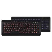 iMBAPrice Large Font USB LED Backlit Keyboard - Orange & Blue (IMBA-LOB-BKB) for Easy Typing