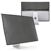"KWMobile 3-in-1 Monitor Cover for 24-26" Screens - Dark Grey Case with Mouse & Keyboard Storage"