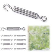 Buy Muzata 10Pack M4 Hook and Eye Turnbuckle - Heavy Duty T304 Stainless Steel for DIY String Lights & Picture Hanging