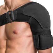 POAGL Shoulder Brace for Men Left and Right Arm Pain Relief Torn Rotator Cuff Compression Support Sleeve Black X-Large
