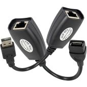 SHANFEILU USB to RJ45 Extension Adapter Ethernet Splitter Cable USB 2.0 Extender for Cat5 Cat5e Cat6 up to 150ft 1 Pair