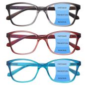 STASTEND Multifocus Reading Glasses Blue Light Blocking for Men and Women with Spring Hinge Multicolor 1.25