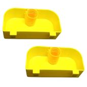 STOBOK Bird Cage Water Dispenser Feeder 2PCS Automatic Water Bowl for Parrots Pigeons Parakeets and Budgies