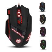 Zelotes T90 Gaming Mouse: 9200 DPI, 8 Programmable Buttons, LED Lights & Weight Tuning for PC & Laptop