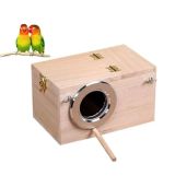 ZMGMSMH Bird Nest Breeding Box Cage Wooden House for Finch Lovebirds Cockatiel Budgie Conure Parrot 8 Inch X 5 Inch X 5 Inch