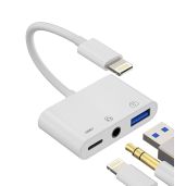 Zoyuzan iPhone Headphone Adapter: 3.5mm AUX, Lightning to USB OTG Charger & Earphone Splitter for iPad