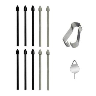 10 Pcs Tab S9 Ultra S Pen Tips Replacement for Samsung Galaxy Tab S9 Ultra Pen, Galaxy Tab S9 Plus Pen, Galaxy Tab S9 FE Verison Stylus S Pen Replacement Tips/Nibs +Sim Eject Pin (10 PCS Black)