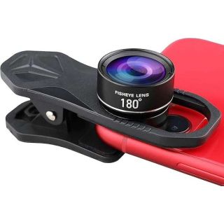 180° fisheye Lens for iPhone Samsung Google Android Smartphone,with Clip,Cell Phone Lens,anamorphic Lens,Funny Pictures