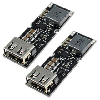 (2-Pack) JacobsParts 24W USB Fast Charge QC 3.0 Boost Module 3.7V Battery Input 5V 9V 12V Output DIY Power Bank