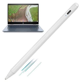 2022 Chromebook X360 Laptop Stylus, Active Stylus for HP Chromebook X360 Laptop Pen with Ultra Fine Tip,Touch-Control and Rechargeable,Good for Drawing and Writing,White