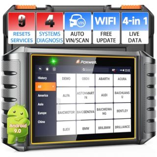 2024 FOXWELL NT716 OBD2 Scanner 9+ Resets Auto Scan Tool ABS SRS Transmission Engine Diagnostic Code Reader Free Update Injector Coding/D-P-F/BMS/ABS Bleeding/Oil Light/EPB/TPMS/SAS/Throttle Relearn