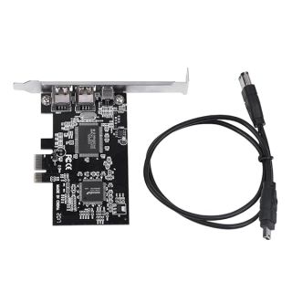 2.5Gbps PCI E PCI Express FireWire 1394a IEEE 1394 Controller Card with Firewire Cable 800Mbps Desktop Card Image Capture Card