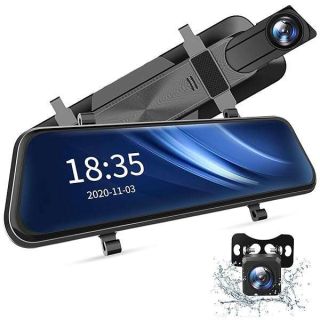 2.5K Mirror Dash Cam Waterproof Backup Camera Car Dash Camera with 10&amp;quot; Touch Screen, Vantop Mirror Dash Cam Front and Rear, Parking Assist, Smart Parking Mode, Loop Recording, G-Sensor