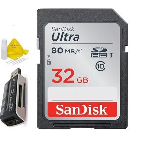 32GB Ultra Class 10 SDXC UHS-I SD Memory Card for Canon EOS Rebel T8i T7i T7 T6i T6S T6 T5i T5 T3i SL2 SL1 EOS 90D 80D 77D 70D EOS 9000D 800D 760D 750D DSLR Camera + Accessories