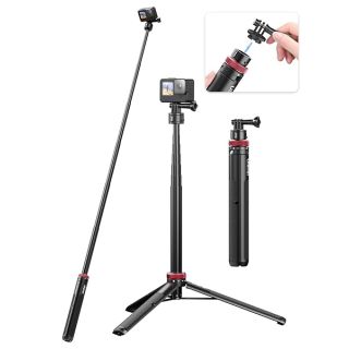 57in Selfie Stick Tripod for Gopro - ULANZI Go Quick II Extendable Tripod Stand Magnetic Suction Quick Release Vlog Accessories Handle for GoPro Hero 13 12 11 10 9 8 7 6 5/Max/DJI OSMO Action Cam