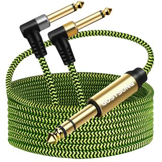 1/4 Y Cable 3ft, GOSYSONG 1/4 TRS Stereo to Dual 1/4 TS Insert Cable, 1/4 Stereo to Dual 1/4 Mono Cable, TRS 1/4 to 2 1/4 Mono Y Splitter Audio Cable