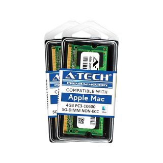 A-Tech for Apple 8GB Kit 2X 4GB PC3-10600 1333Mhz Mac Mini iMac Mid 2011 Mid 2010 Late 2011 MC508LL/A A1311 MC509LL/A MC510LL/A A1312 MC978LL/A MC816LL/A A1347 MC936LL/A Memory RAM