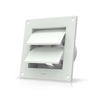 AC Infinity Wall Mount Duct Shutter, 4” Outdoor Louver Gable Vent Hood for Home Attic Grow Tent HVAC Systems