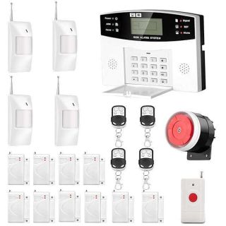 AGSHOME Security Alarm System 99+7 Zone Auto Dial GSM SMS Home Burglar Security Wireless Gsm Alarm System Detector Sensor Kit Remote Control