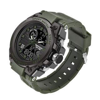 AIMES Men&amp;#039;s Watches Sports Outdoor Waterproof Military Watch Date Multi Function Tactics LED Alarm Stopwatch