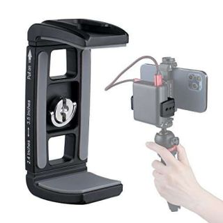 ARNARKOK Power Bank Clamp Holder Metal Phone Tripod Mount,Camera Cage,with 1/4&amp;quot; Screw Hole,Cold Shoe Mount,Phone Holder Clip ,Compaitbale with Anker Power Bank