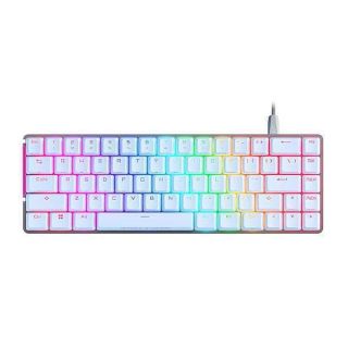 ASUS ROG Falchion Ace 65% RGB Compact Gaming Mechanical Keyboard, Lubed ROG NX Brown Switches &amp; Switch Stabilizers, Sound-Dampening Foam, PBT Keycaps, Wired with KVM, Three Angles, Cover Case-White