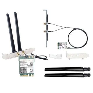 AX210 WiFi 6E Card M.2 NGFF Mini Desktop kit Adapter Newest 6GHz BT5.2 Wireless 802.11ax 5400Mbps 2.4Ghz 5Ghz Support OFDMA MU-MIMO AX210NGW Gigabit Network Card