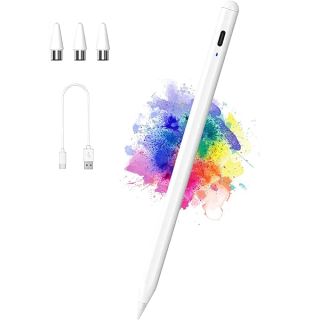 Active Stylus Pens for Touch Screens with Magnetic Design, Luntak Rechargeable Universal iPad Pencil, Fine Point Stylus Pen for iPad Pro/Air/Mini/iPhone/iOS/Android/Tablets Writing &amp; Drawing-White