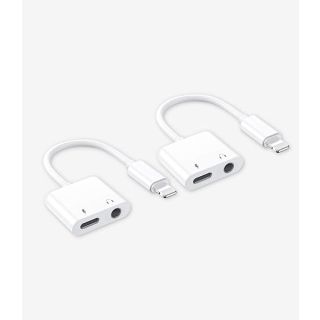 Apple MFi Certified]Headphones Adapter Charger Aux Dual Splitter for iPhone 7/8Plus/X/Xr/Xs/SE/11/12/Pro/Max/ipad Earphone Audio Jack Lightning to 3.5mm Dongle Charging Converter Accessories Connector