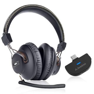 Avantree C519M - Bluetooth Headphones with Mic for PS5 &amp; Switch, Wireless Headset with USB C Adapter for PC &amp; Laptop, Low Latency, Support Two Headphones, 40hrs Playtime