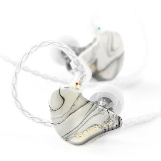 BASN MMCX Triple Driver in-Ear Monitors with Rich Bass, HiFi Stereo IEM Earphones with Upgraded Detachable Cables for Audiophiles Musicians (Porcelain White)