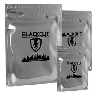 BLACKOUT Faraday Cage EMP Bags Premium Ultra Thick 5pc Prepping Kit Laptops Tablets Smartphones Hard Drives