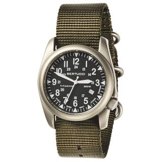 Bertucci A-4T Super Yankee - Black Dial W/ Defender Olive? Nylon Band