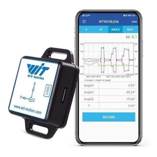 WT901BLECL MPU9250 High-Precision 9-axis Gyroscope+Angle(XY 0.2° Accuracy)+Magnetometer Compass with Kalman Filter, Low-Power 3-axis AHRS IMU Tilt Sensor