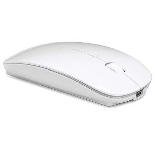 Bluetooth Mouse for iPad Pro iPad Air Rechargeable Bluetooth Wireless Mouse for MacBook pro MacBook Air Mac Laptop Chromebook Windows Notebook MacBook HP PC DELL Desktop Computer (White)