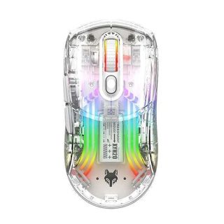 Bluetooth Wireless Mouse, Transparent RGB Mechanical Dual Mode Gaming Mouse, A Must-Have Cool USB Computer Mouse for Gaming and Esports