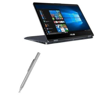 BoxWave Stylus Pen Compatible with ASUS VivoBook Flip 14 - FineTouch Capacitive Stylus, Super Precise Stylus Pen for ASUS VivoBook Flip 14 - Metallic Silver